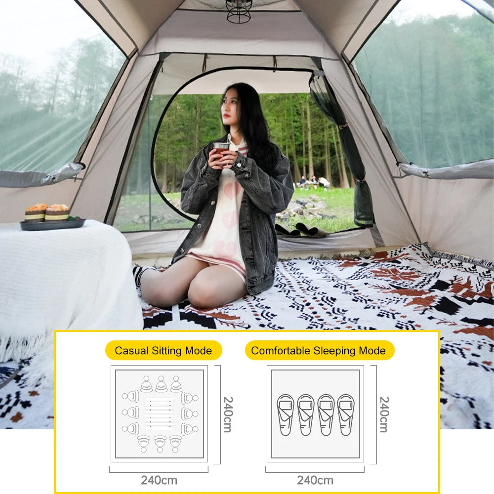 Easy Set Up  Up Tent   Waterproof   2 In 1 Canopy Tent for Camping