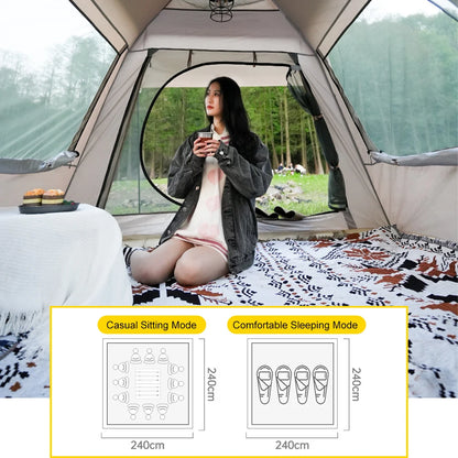 Easy Set Up  Up Tent   Waterproof   2 In 1 Canopy Tent for Camping