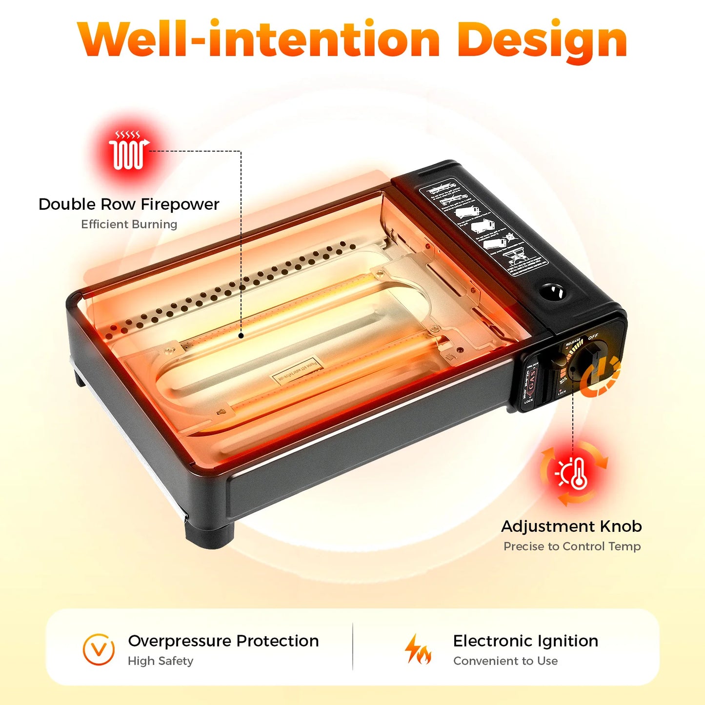Portable Camping Grill Gas Stove Butane Gas Stove For Camping,