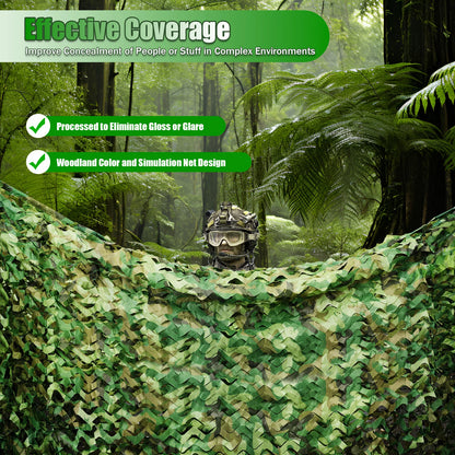 Lightweight & Foldable 8x8M Camouflage Net -   Survival - Multi-Purpose Use for Cover,