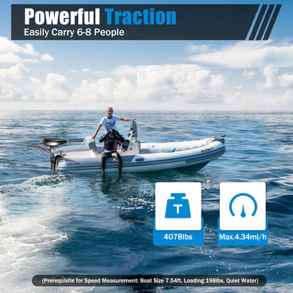 80LBS Thrust Electric Trolling Motor Engine,1.2HP Heavy Duty Fishing Boat Engine outboard motor 12V  for Kayak Inflatable Boats