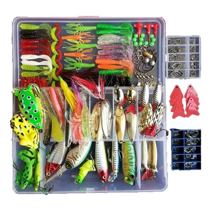 Kit Fishing Lures Set Hard Artificial Wobblers Metal Jig Spoons Soft Lure Fishing Silicone Bait Fishing