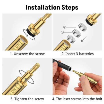 cross bow bore site Crossbow Laser Bore Sight with On Off Switch Red Bow Archery Tool Site Bore sighter Sighting with Extra Batteries
