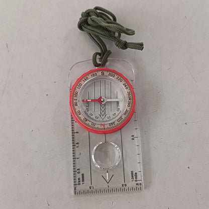 Luminous Compass Shockproof Waterproof Mountaineering Compass High Accuracy Outdoor with Magnifier for Climbing Biking Exploring