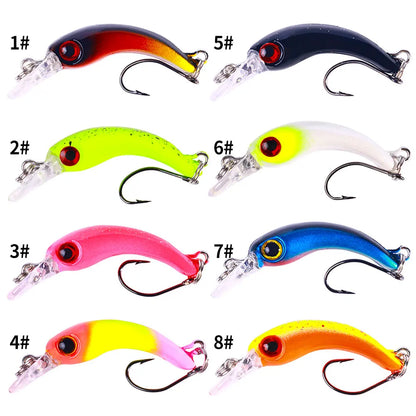 1pcs Floating Minnow Fishing Lure 4cm 1.5g Mini Artificial Hard Bait Sharp Hook Crankbait Wobbler Trout Pike Bass Fishing