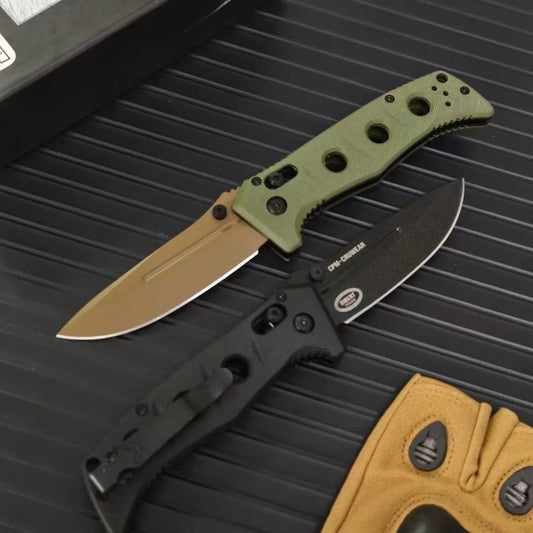Outdoor folding knife,     bearing lock knife,   D2 blade, ultra-portable daily