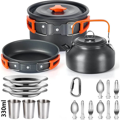 Camping Cooking Set Outdoor Aluminum Lightweight Equipment