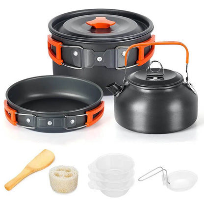 Camping Cooking Set Outdoor Aluminum Lightweight Equipment
