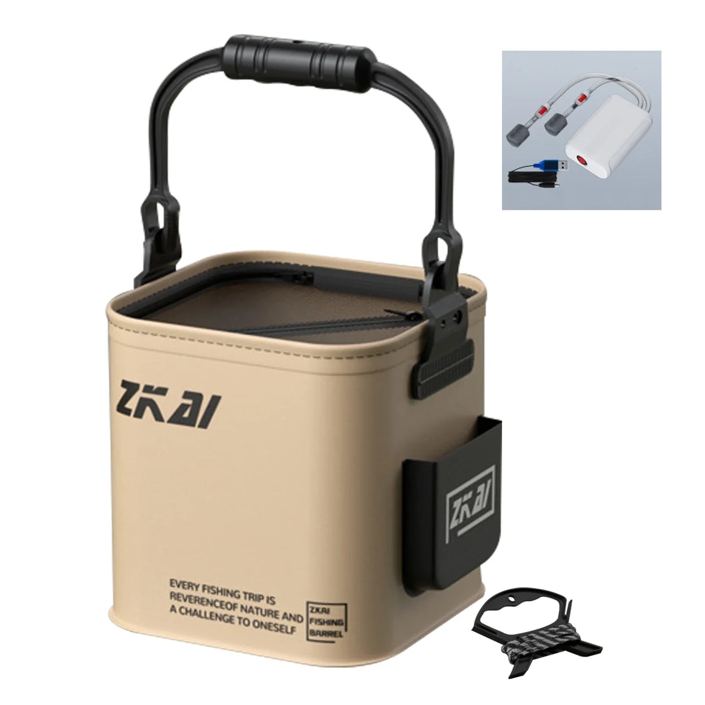 Multifunction Folding Fishing Bucket With Ergonomic Handle Bucket Waterproof Outdoor Camping Bucket