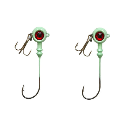 Fishing Barbed Hooks Artificial Hard Bait Luminous Head Jig Lure