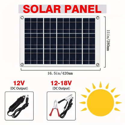 12V high-efficiency polycrystalline silicon solar panel power supply, 30-100A PWM controller, used for outdoor phone charger
