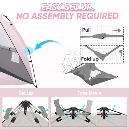 Sun Shelter,  Beach Tent ,  Portable Shade Sun, Shelter Canopy
