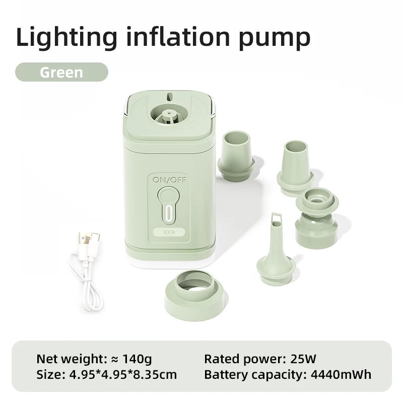 Wireless Air Compressor USB Charging Inflator/Deflator Pumps for Outdoor Camping