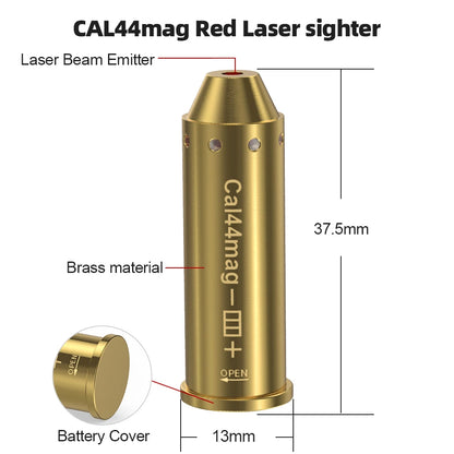 44MAG Optics Cartridge Red Dot Laser Bore Brass  For Pistol Rifle Scope Hunting Accessories