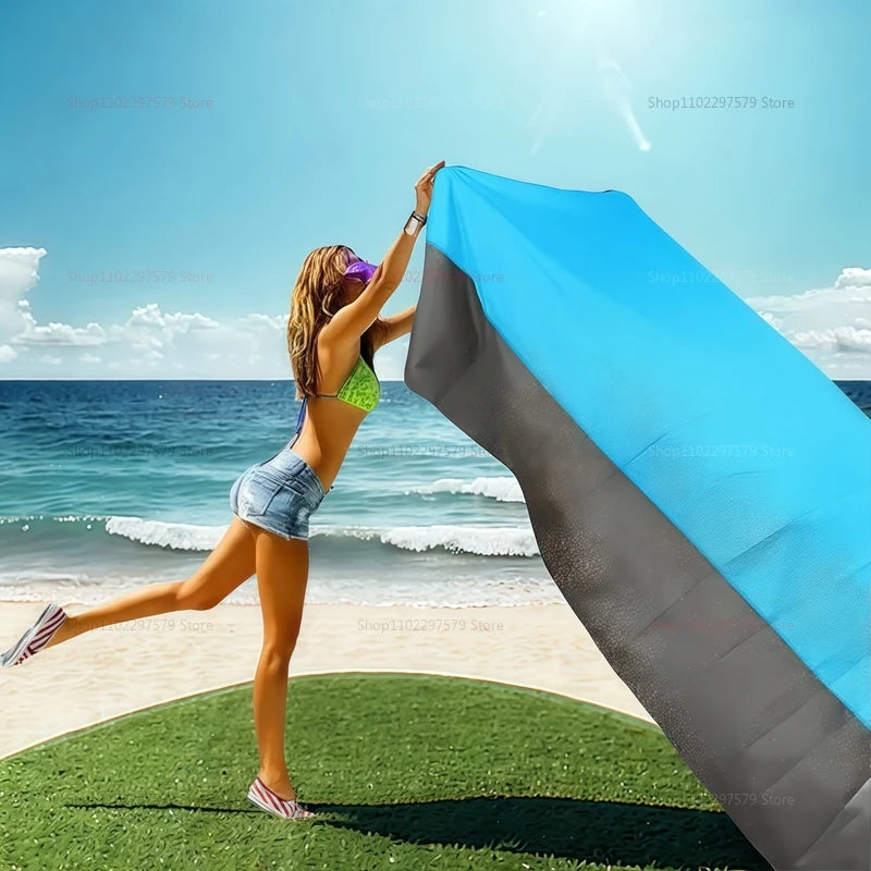 Waterproof beach blanket 200x210cm portable lightweight picnic camping hiking trip mat for beach outdoor sports camp supplies