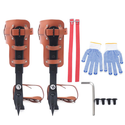 Tree Climbing Spike Set Pole Climbing Spurs Climber Gaffs+Strap Adjustable 100kg