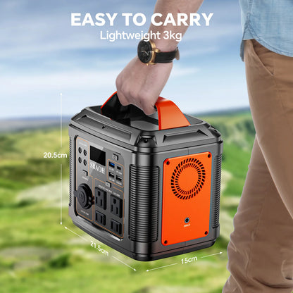 300W Portable Power Station,   Camping Solar Generator,