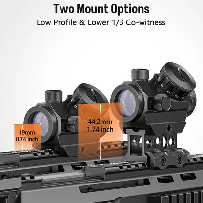 Red Dot Sight 1x25mm Reflex Sight Waterproof & Shockproof & Fog-Proof