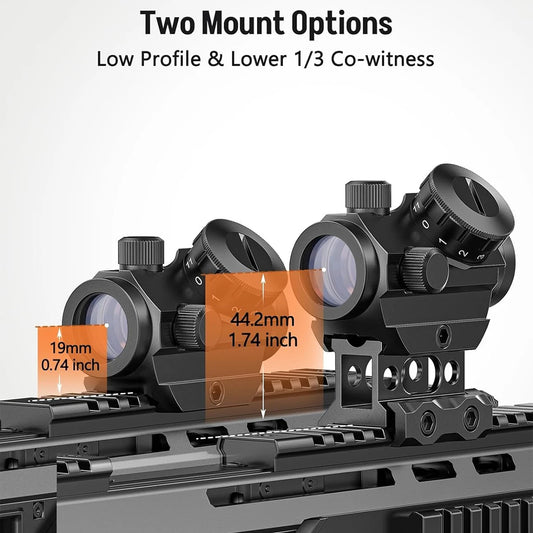 Red Dot Sight 1x25mm Reflex Sight Waterproof & Shockproof & Fog-Proof