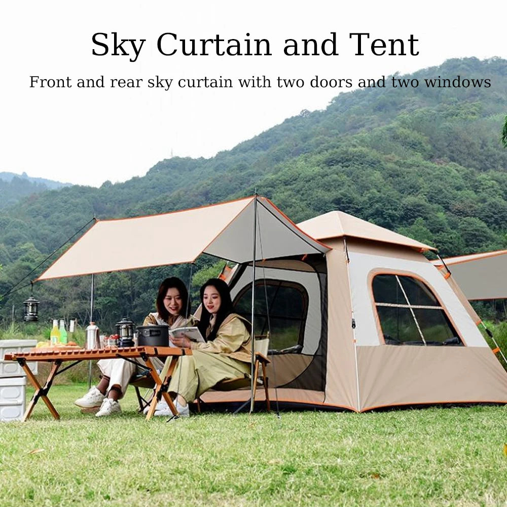 Outdoor Automatic Camping Family Tent 3-8 Person Large Camping