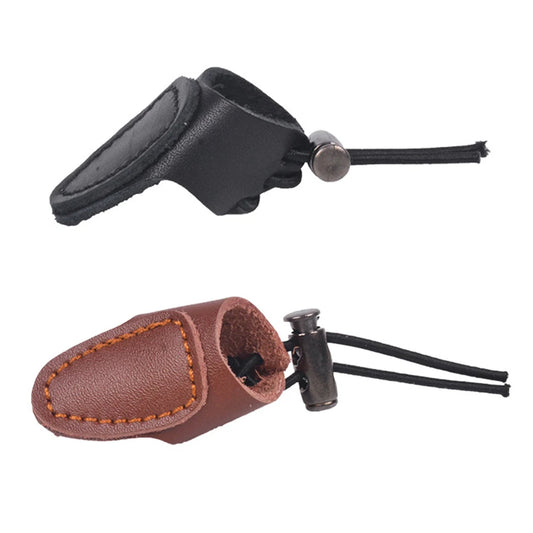 Soft Cow Leather Recurve Bow Arrow Finger Tip Protector Practice Archery Thumb Ring Tab Guard Hunting Accessories