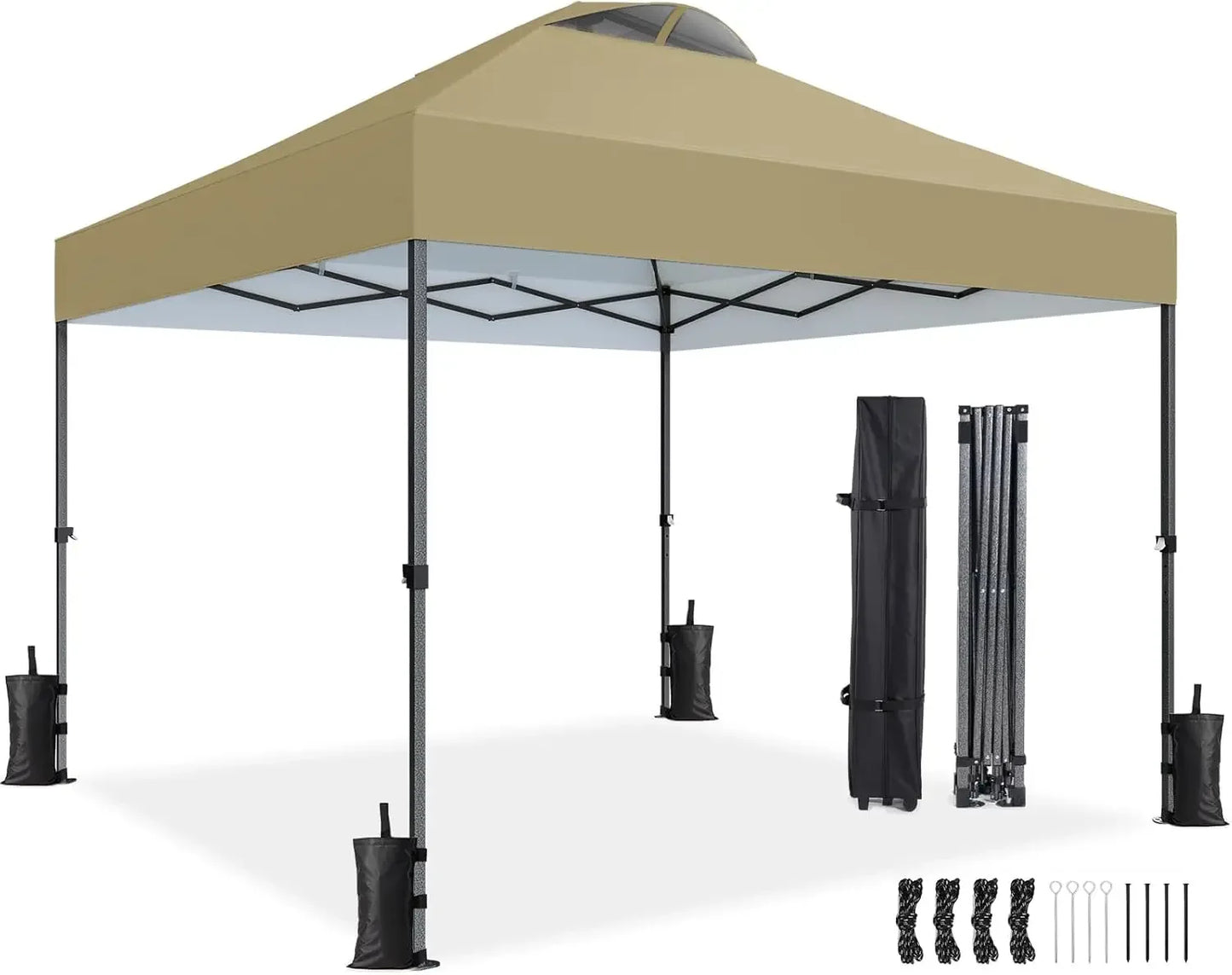 10x10ft 1-Person Setup Pop Up Canopy Tent