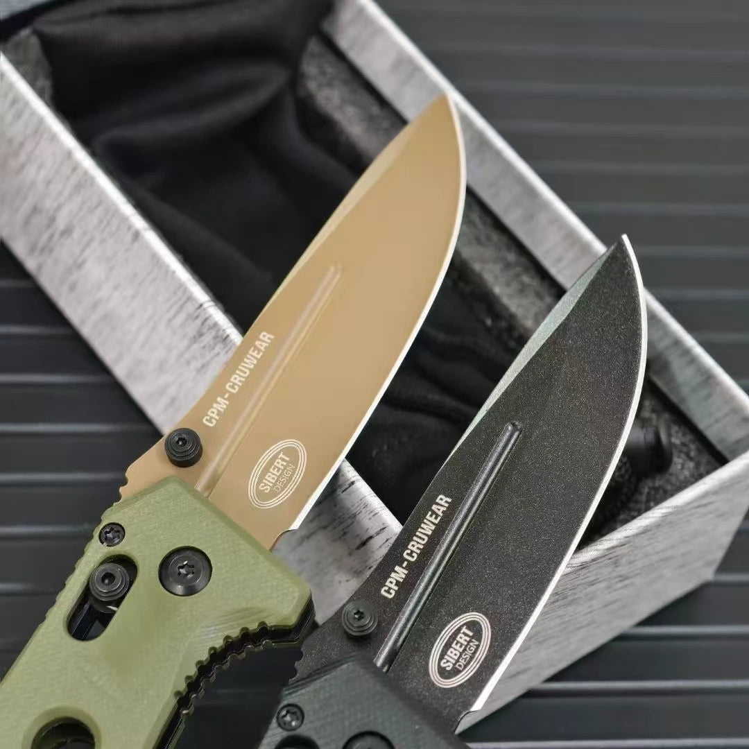 Outdoor folding knife,     bearing lock knife,   D2 blade, ultra-portable daily