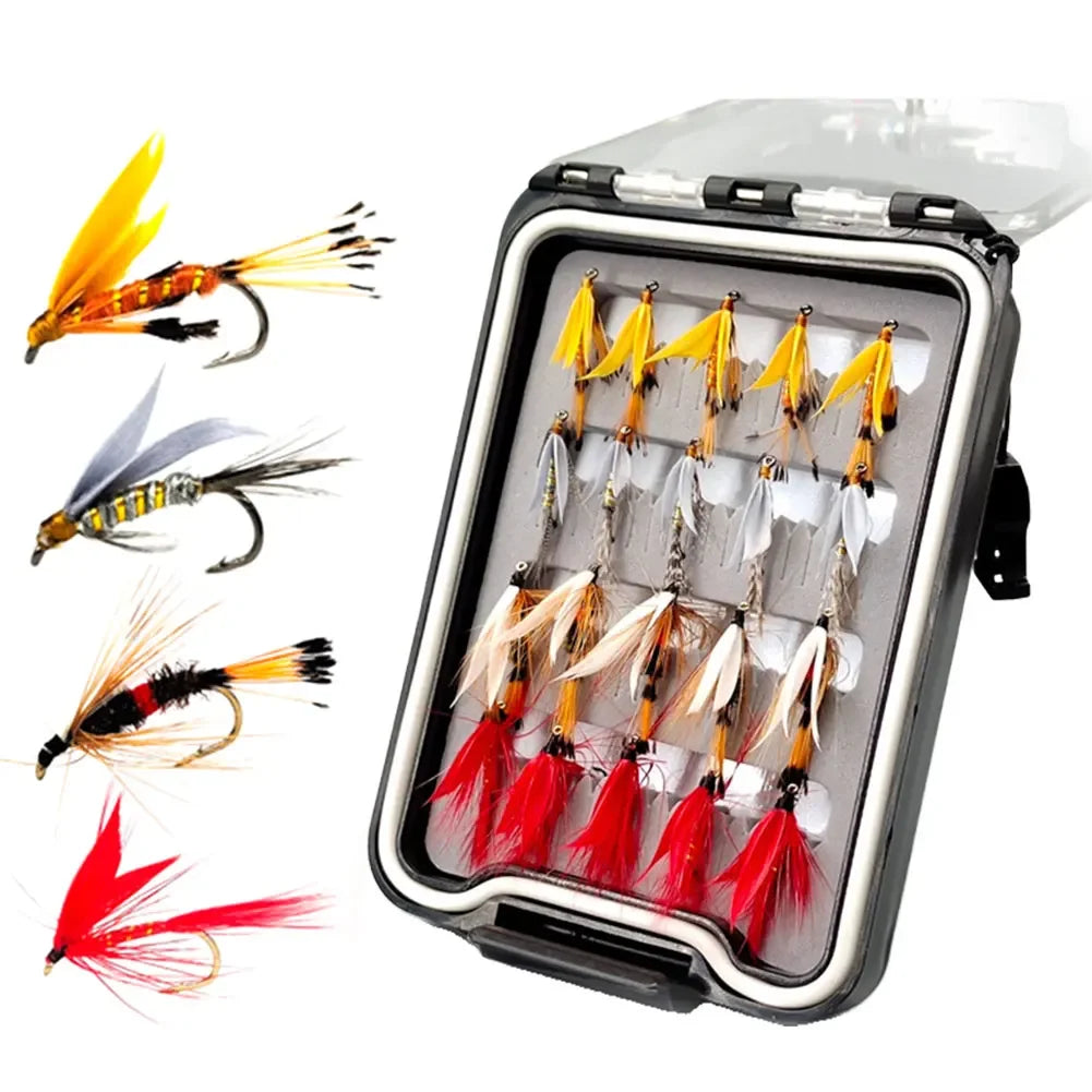 20Pcs/Box Fly Fishing Lures Artificial Insect Fishing Baits Artificial Bait for Salmon Trout