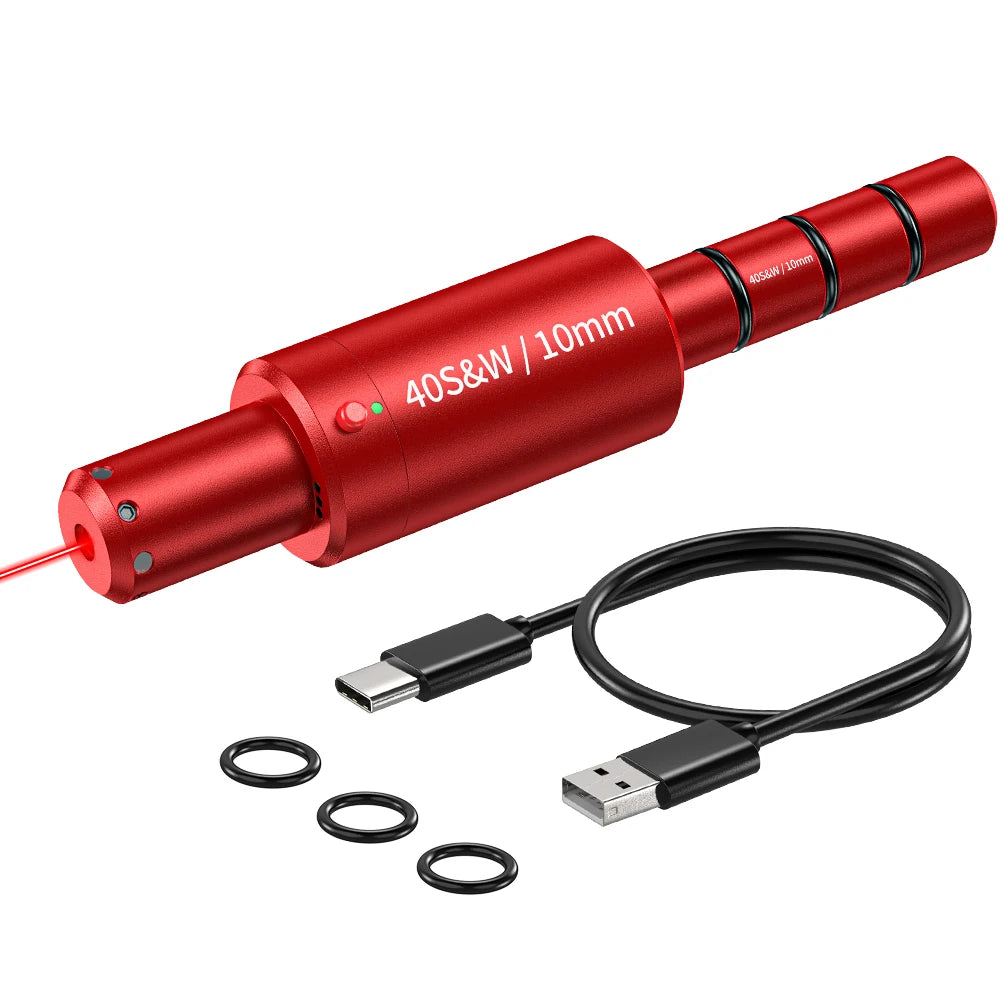40S&W dual-purpose magnetic suction laser training bullet, red dot laser training bullet, dry powder laser training bullet