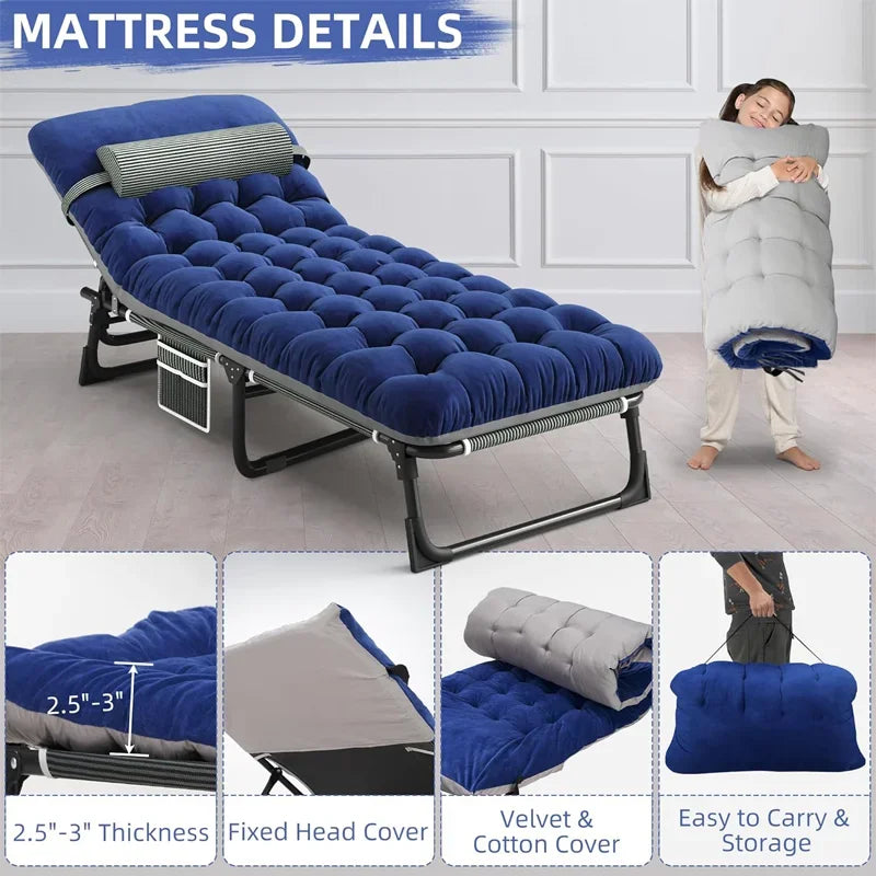 Camping Cot with Mattress,