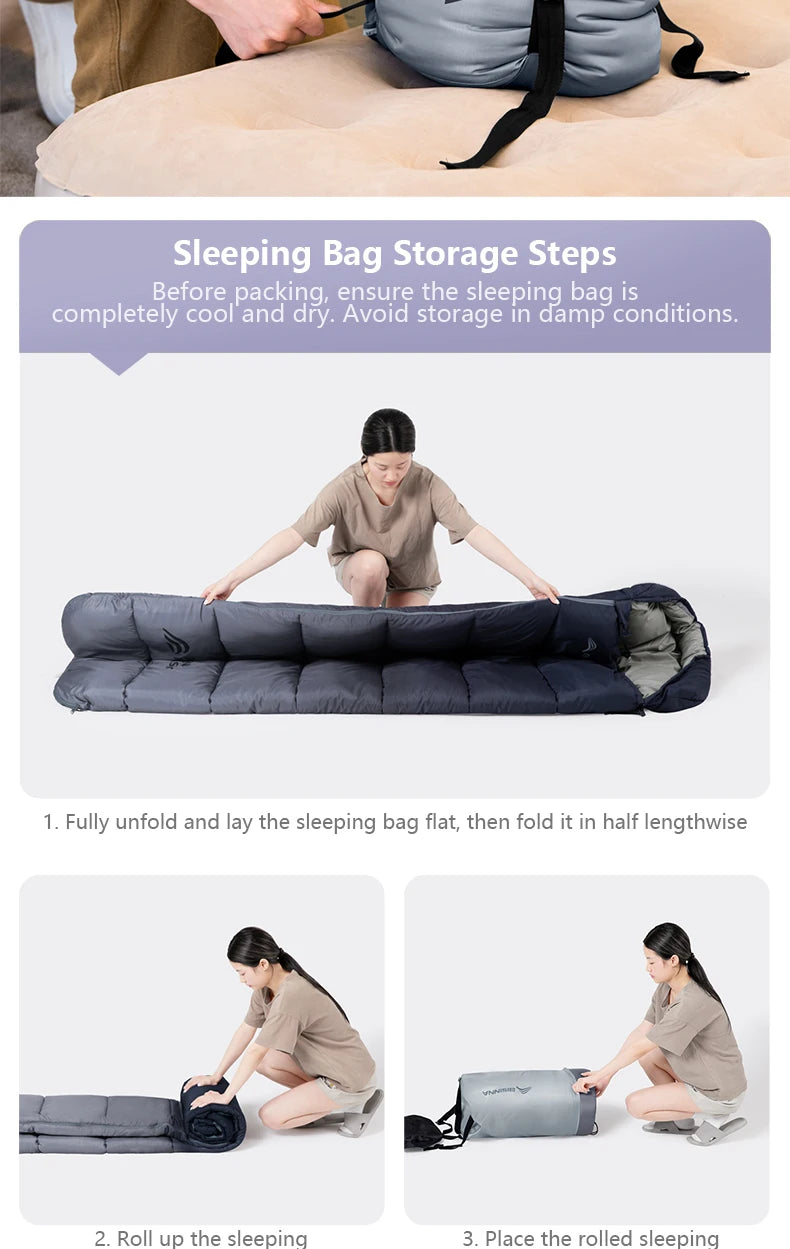 BISINNA Heating Sleeping Bag for Adults Cold Weather Lightweight Portable Warm Winter Camping Bags for Outdoor Hiking Supplies