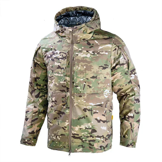 Hiking Tactical Jacket Men Winter Heating Jackets Windproof   Warm Hooded Coat  Windbreaker Hunting Camping Coats
