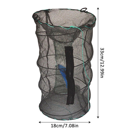 Long Fishing Nets  Shrimp Trap Cage Collapsible Nets Lightweight   for Smelt Eel Craw Fish