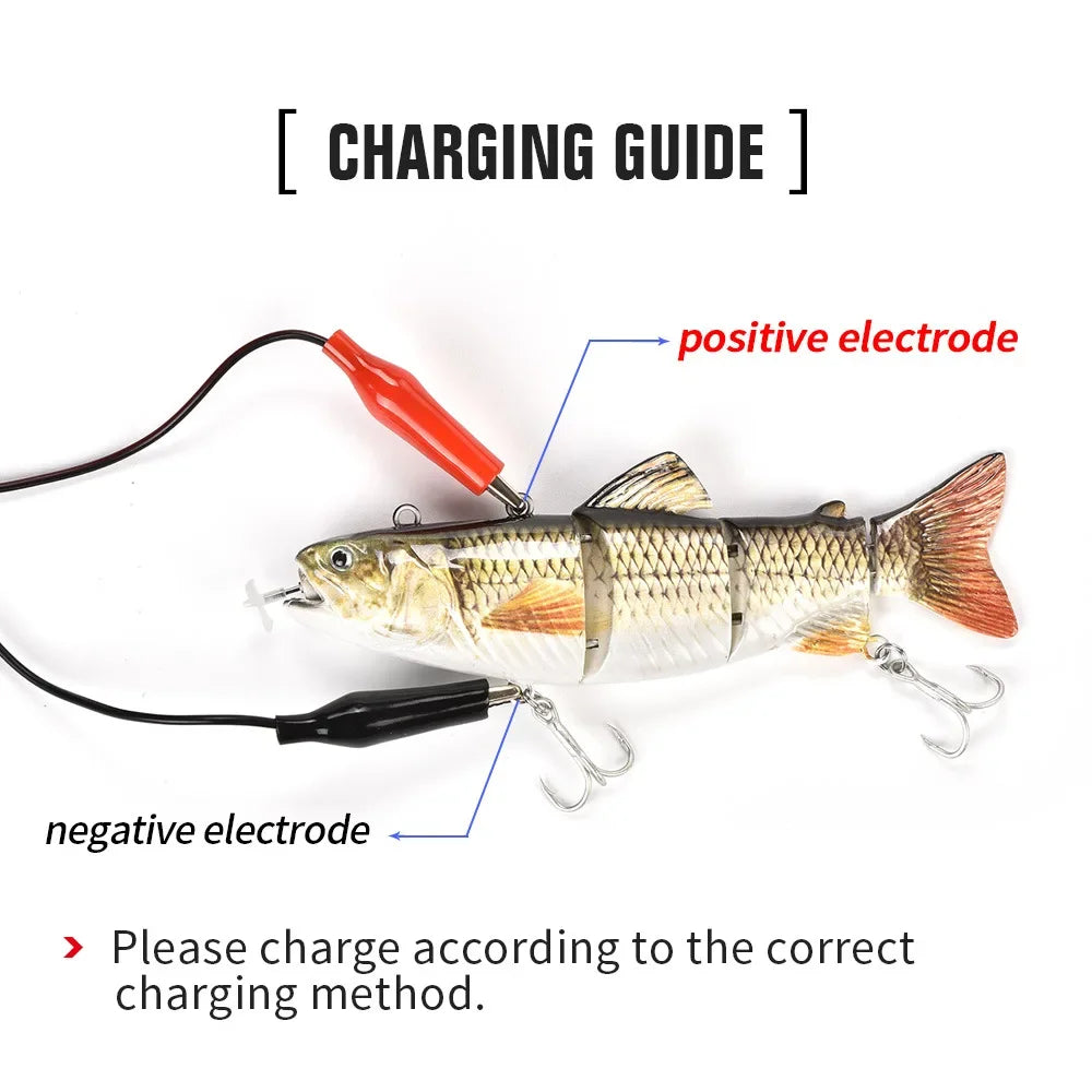 Electric Fishing Lure Multi Jointed Wobbler Swimbait USB Rechargeable Robotic Lure Artificial Hard Baits Fishing Accessories