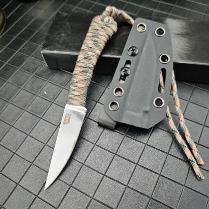 Outdoor Professional Hunting Knife with Sheath MKC 440c Blade Self-defense Tactical Defense Tool Mountaineering Knife Men's Gift