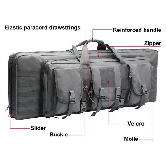 32 38 42 48 inch   Double Rifle Case Airsoft Gun Case Backpack Hunting