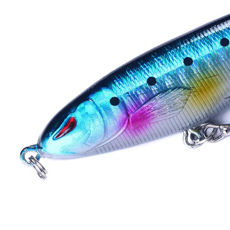 Popper Fishing Lure Set 11cm/14cm Artificial Topwater Hard Bait Rotating Wobblers Tail