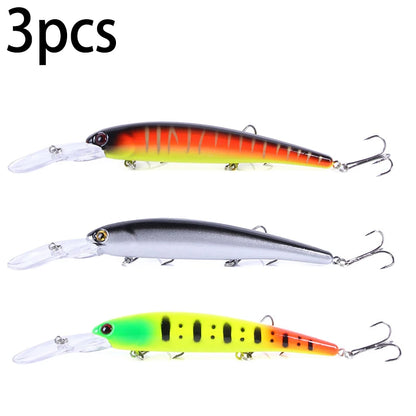 16.5cm 21g 6# Hook Deep Diving Large Minnow Wobbler Lure Artificial Hard Bait Crankbait Bass Pike Walleye Perch Fishing Gear