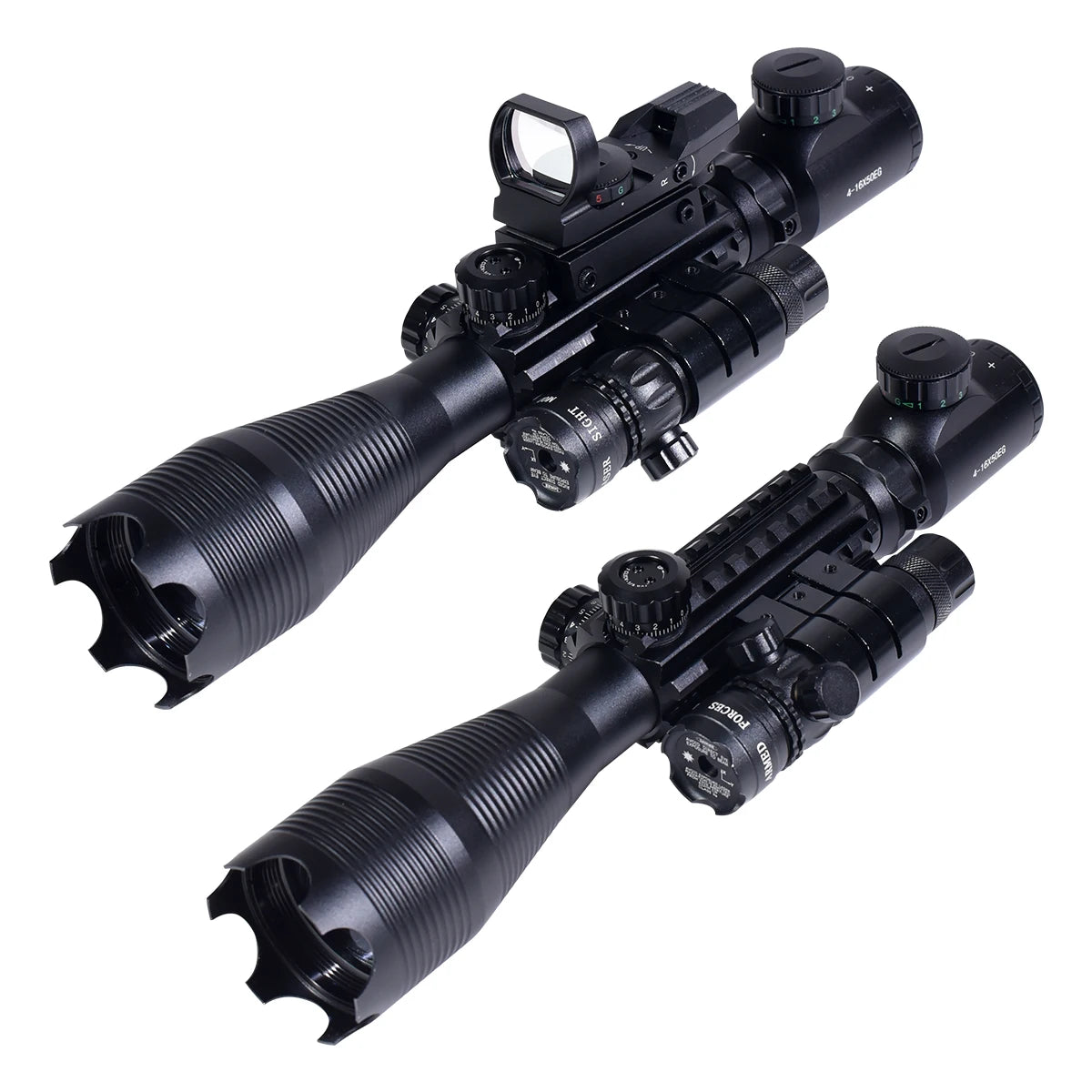 Hunting RifleScopes 4-16X50EG W/Red Dot Sight Laser Pointer Flashlight Combo Sight Adjustable Optical Scopes Fit 20mm