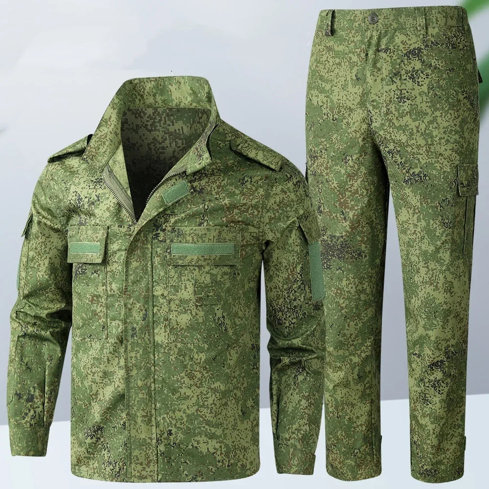 Russian Camouflage Tactical Suit Combat Uniform Men Field Training Clothes Outdoor Hunting Ghillie Suit Jacket Pants Plus Size