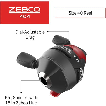 Zebco 202 & 404 Spincast Reels and Fishing Rod Combos (2-Pack)