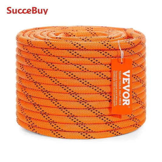 SucceBuy 120ft Dual-Weave Polyester Cord 3/8 1/2 inch 48-Strand Multi-Use Rope Arborist Activities Outdoor Adventures Versatile