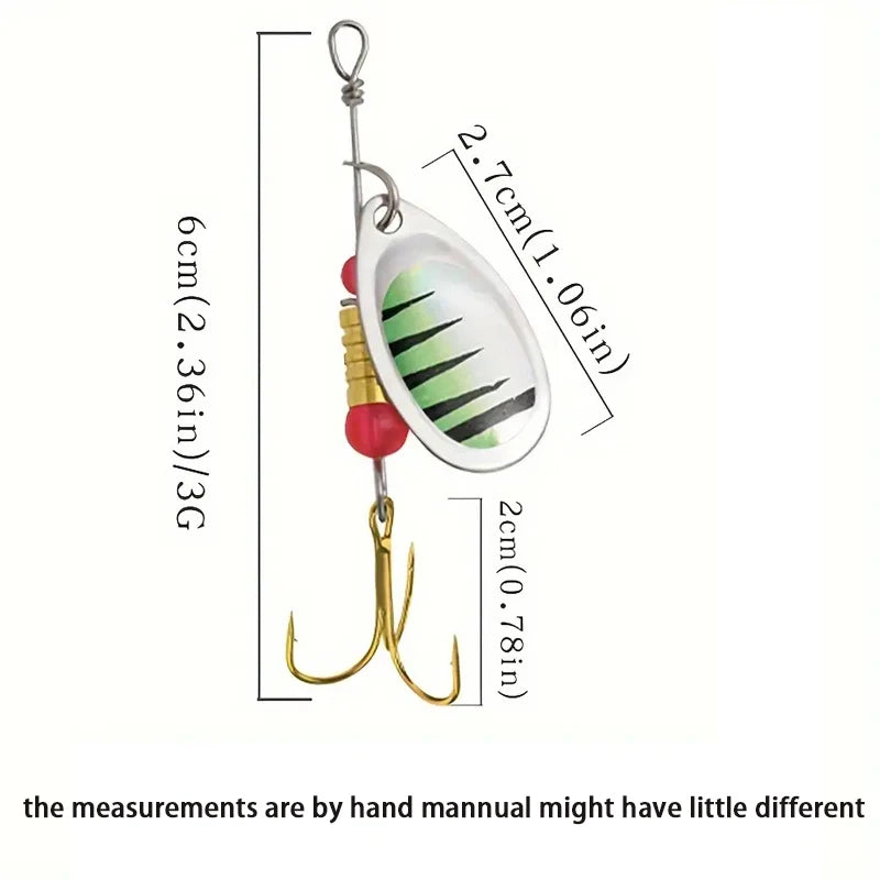 10pcs/Set Metal Spoon Spinner Fishing Lure Spoonbait Crankbaits Wobblers Bait For Bass Pike Crochet Freshwater Fishing