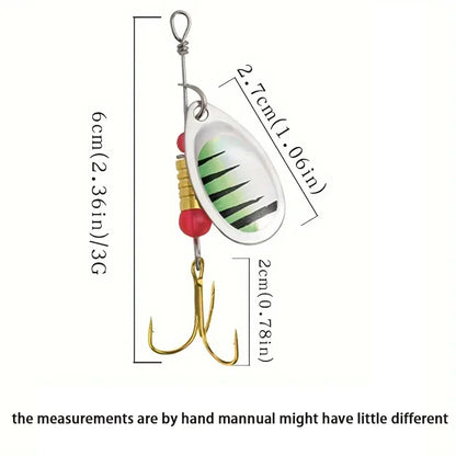 10pcs/Set Metal Spoon Spinner Fishing Lure Spoonbait Crankbaits Wobblers Bait For Bass Pike Crochet Freshwater Fishing