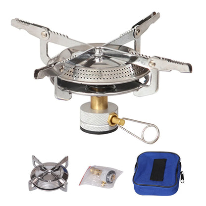 Outdoor Camping Gas Stove Small Camping Stove with Storage Bag Lightweight Stove Head for Hiking Climbing Fishing