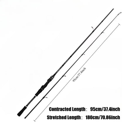 Lure Rod - Multi-layer Carbon Wrapped, Foldable, Medium-fast Adjustment