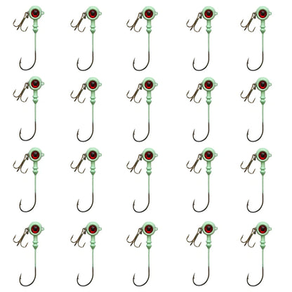 Fishing Barbed Hooks Artificial Hard Bait Luminous Head Jig Lure