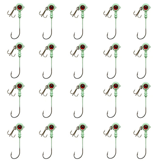 Fishing Barbed Hooks Artificial Hard Bait Luminous Head Jig Lure