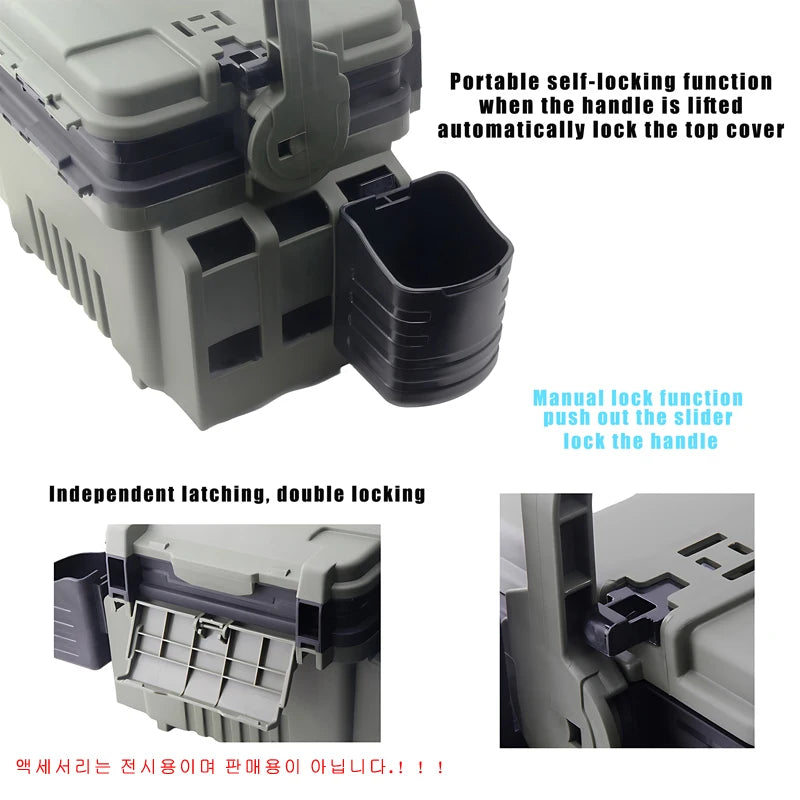 Large Fishing Box Organizer Multi-function Lure Thickening Storage Box Fishing Accessories Tackle Box