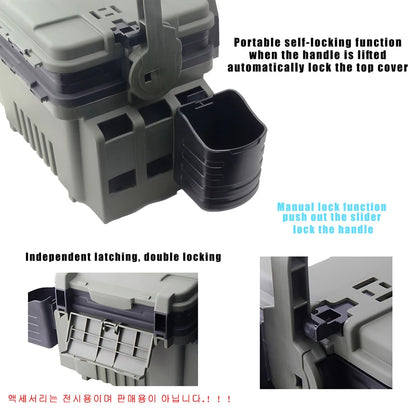 Large Fishing Box Organizer Multi-function Lure Thickening Storage Box Fishing Accessories Tackle Box